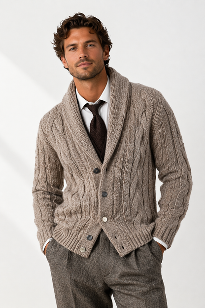 Valenzo | Classic Knit Cardigan Button Front