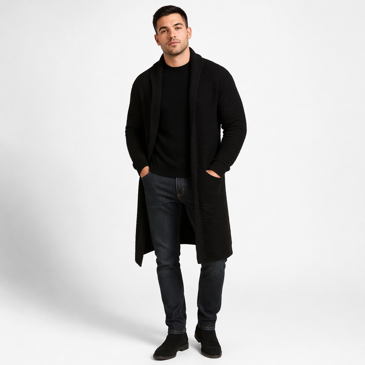 Cavaro | Knit Cardigan Stand Collar Zip
