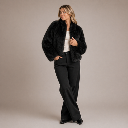 Furielle | Faux Fur Coat Round Neck Soft Fit