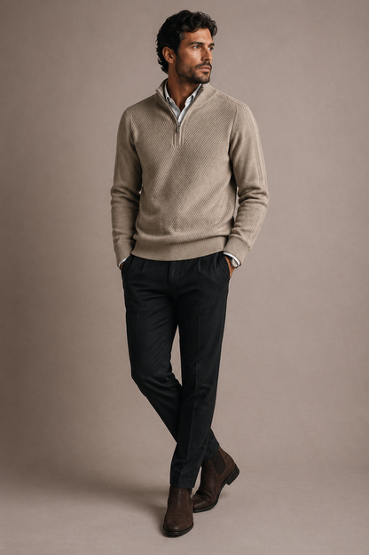 Orvian | Half Zip Knit Sweater Refined Fit