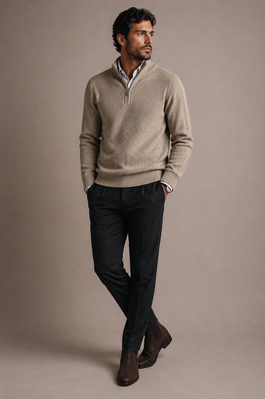 Orvian | Half Zip Knit Sweater Refined Fit