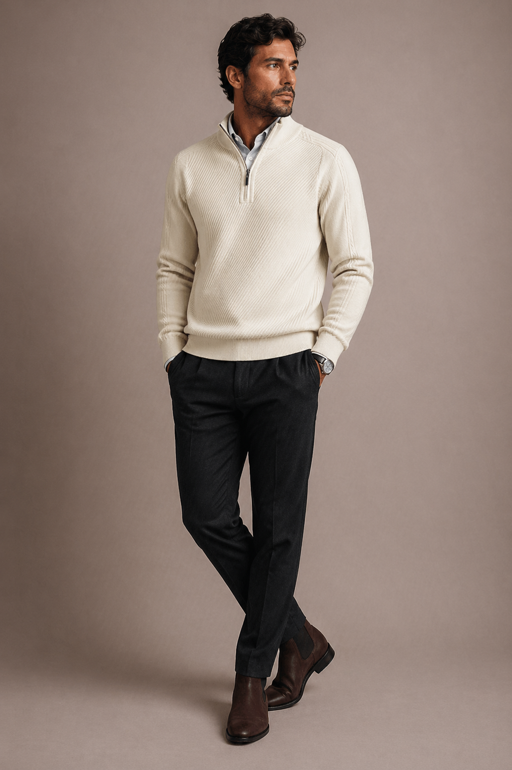 Orvian | Half Zip Knit Sweater Refined Fit