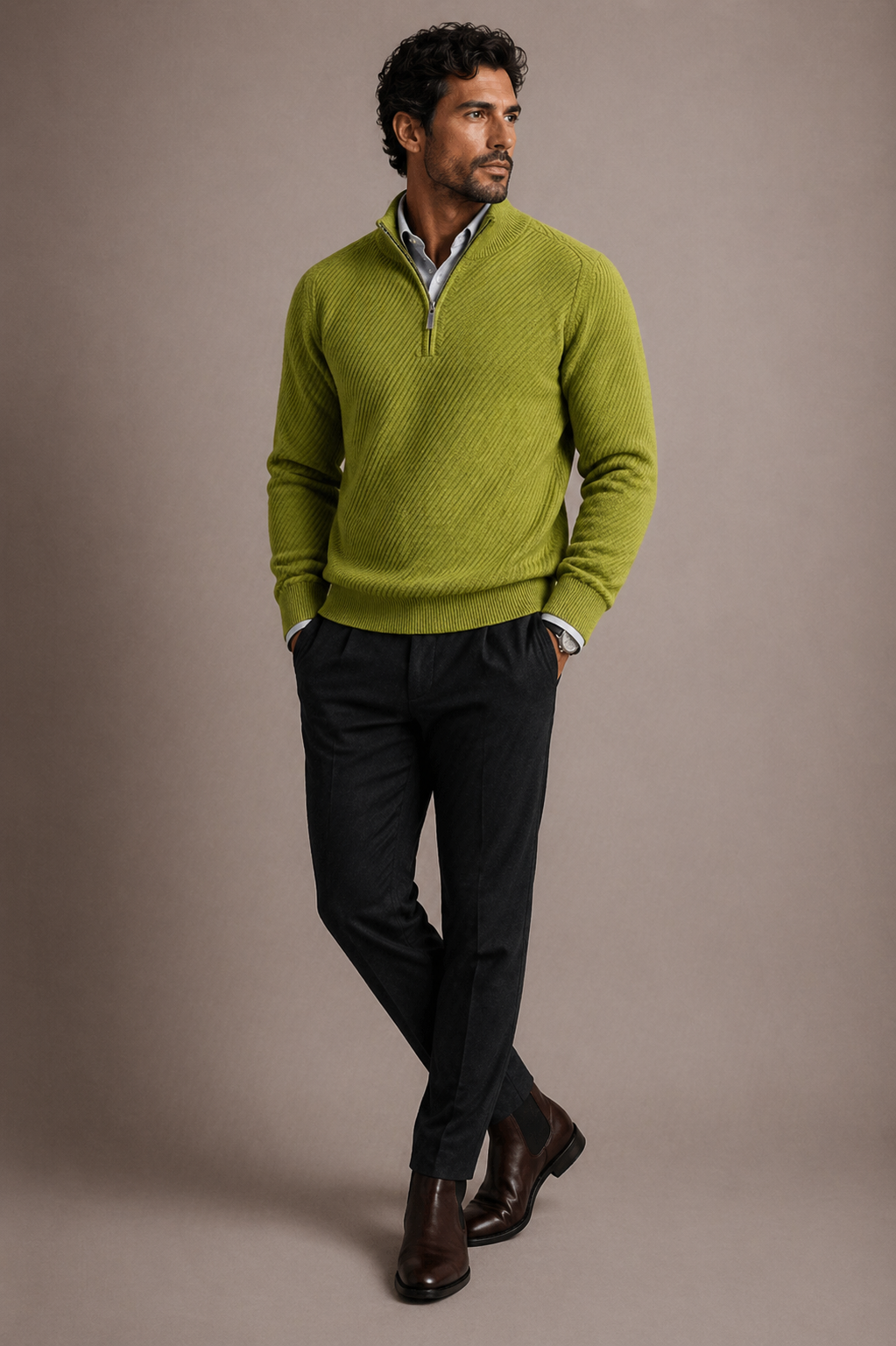 Orvian | Half Zip Knit Sweater Refined Fit