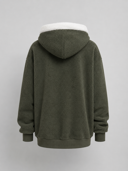 Joelle | Sherpa Fleece Zip-Up Hooded Jacket