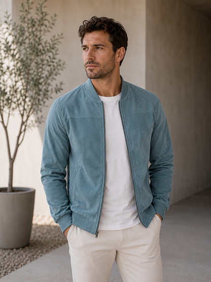 Remy | Suede Bomber Jacket