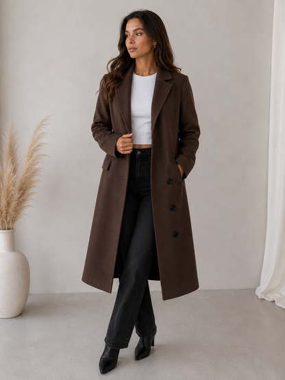 Sylvaine | Tailored Lapel Long Coat