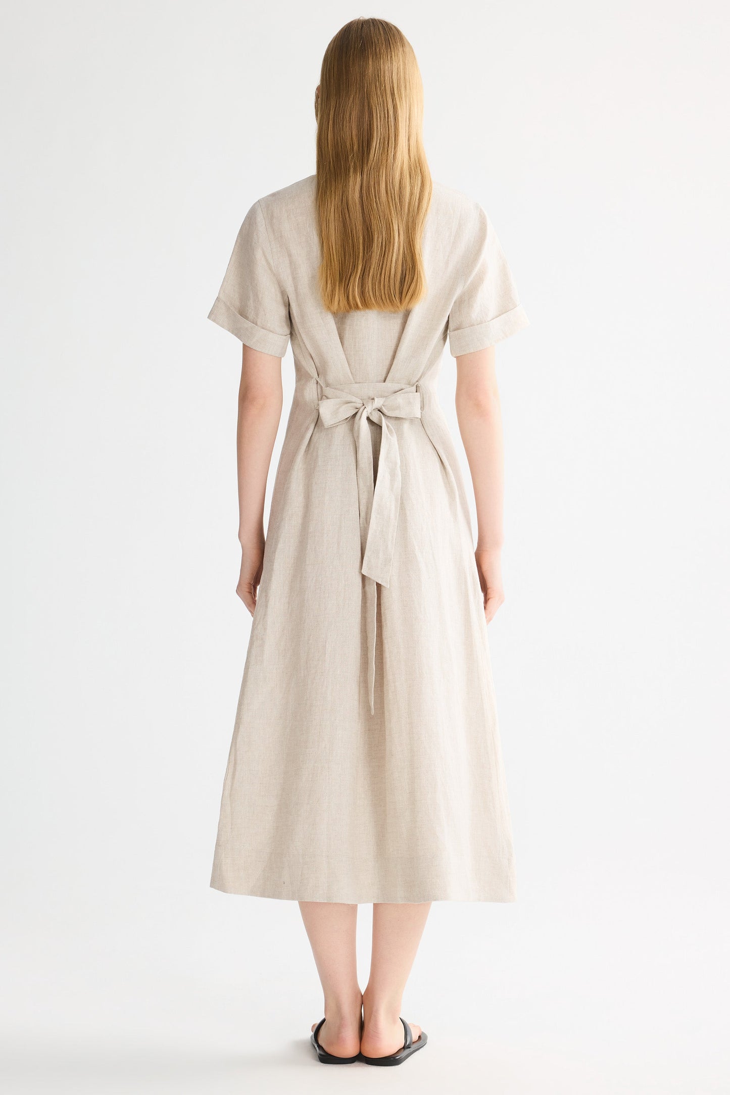 Brigitte | Classic Linen Maxi Dress