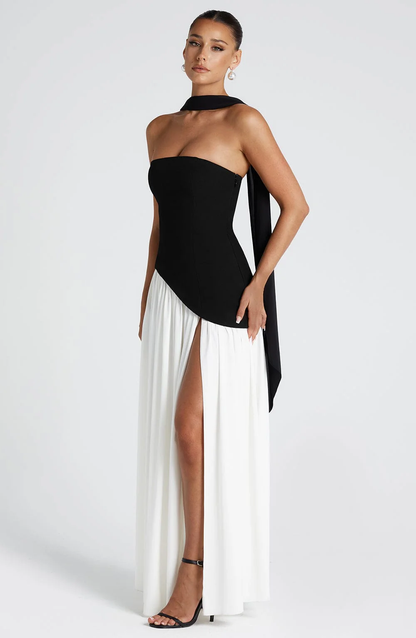 Mireille | Strapless Ruched Maxi Gown