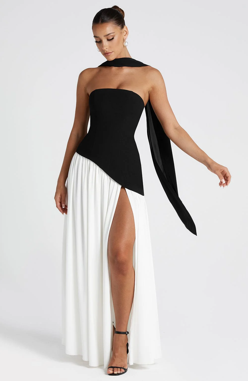 Mireille | Strapless Ruched Maxi Gown