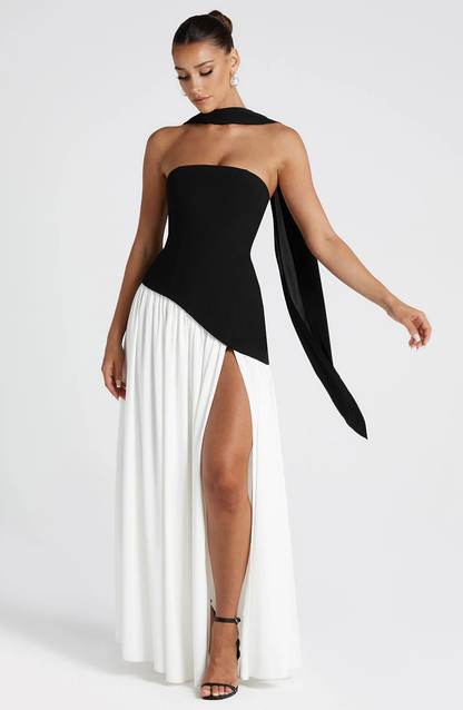 Mireille | Strapless Ruched Maxi Gown