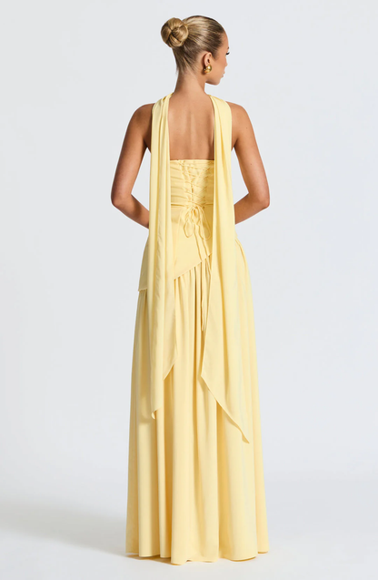 Mireille | Strapless Ruched Maxi Gown
