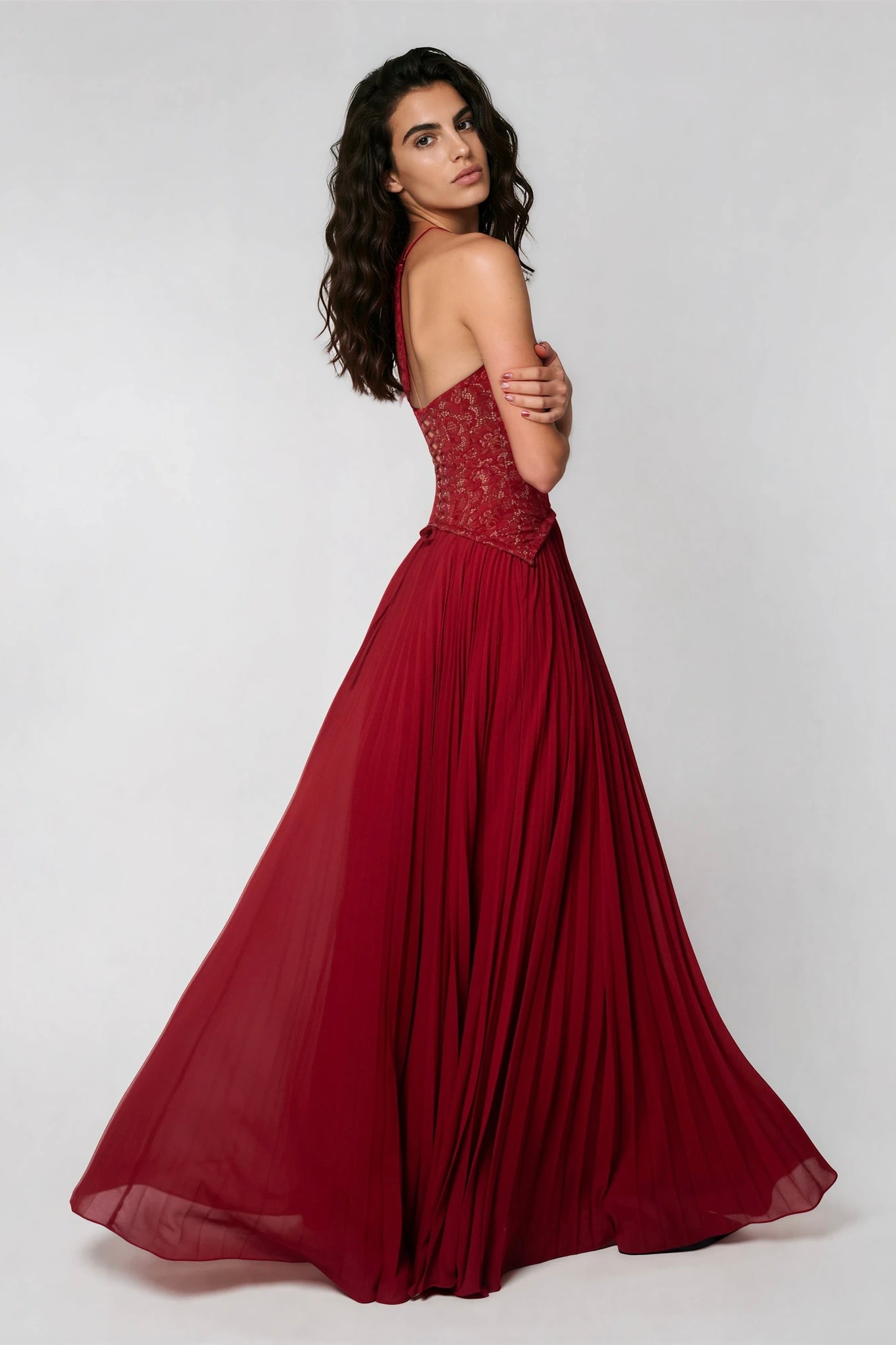 Aurore | Corset Bodice Lace-Up Maxi Gown