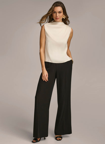 Adele | Women's Mock Neck Draped Top