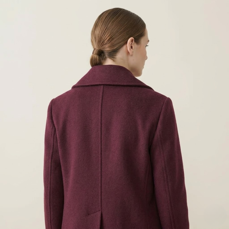 Brigitte | Double-Breasted Short Wool Coat