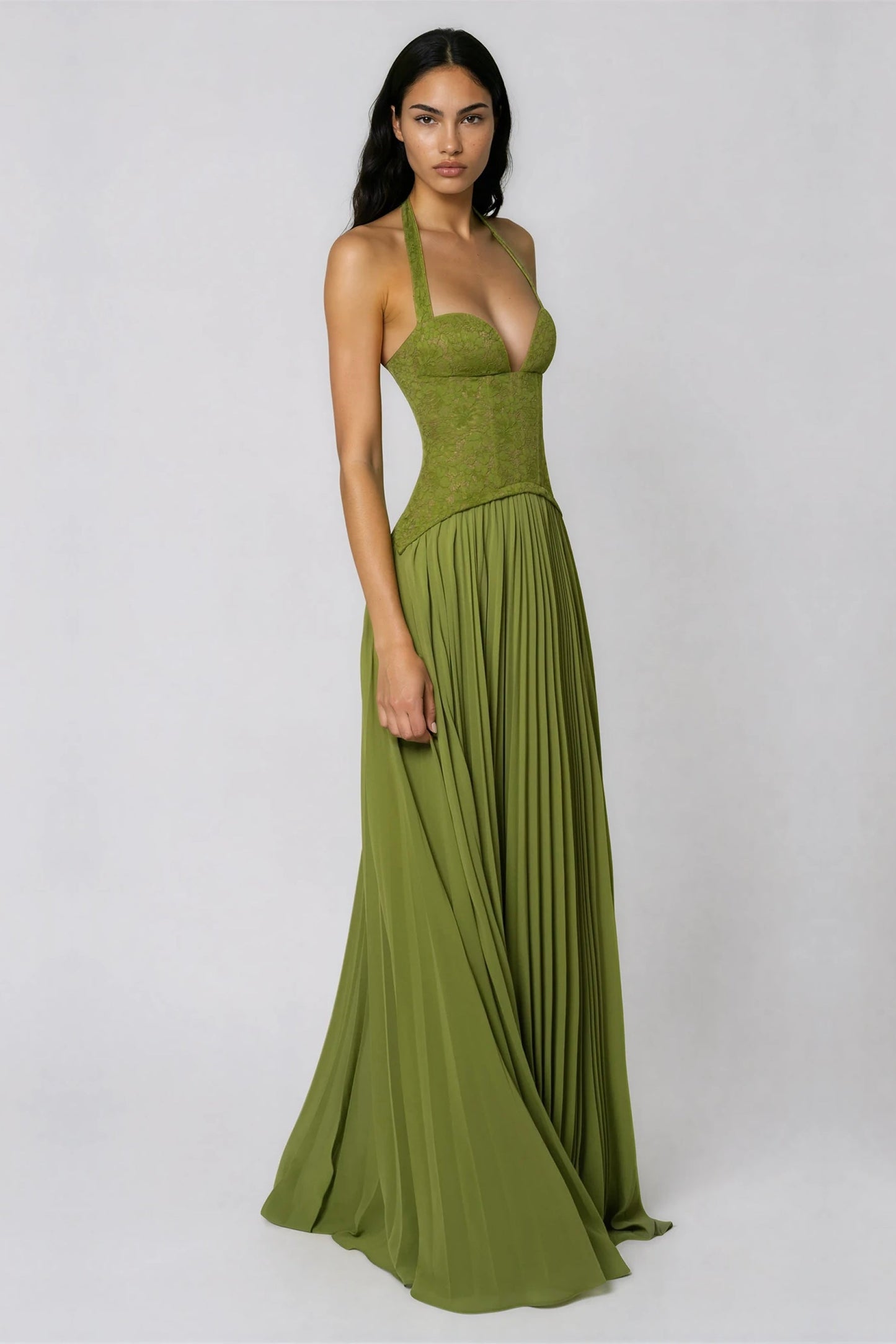 Aurore | Corset Bodice Lace-Up Maxi Gown