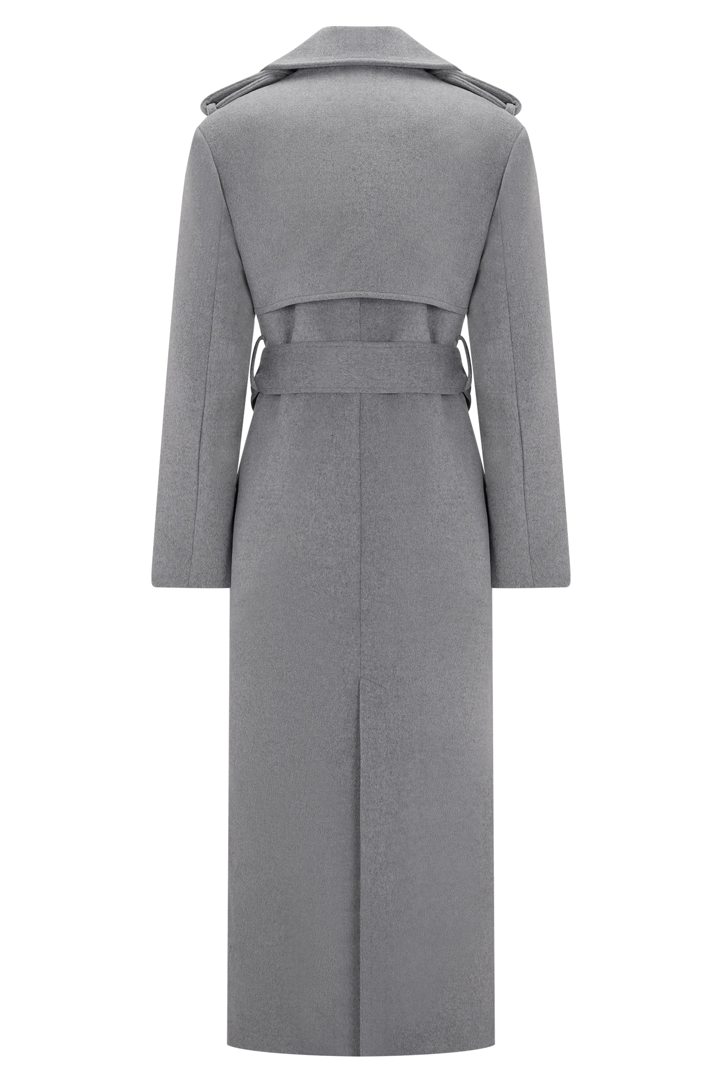 Claudine | Long Double-Breasted Wool Trench Coat