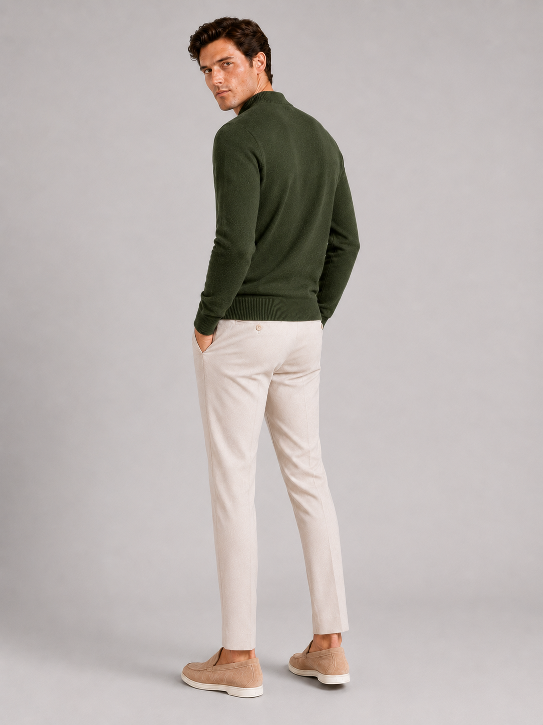 Henri | Slim Fit Mock Neck Knit Sweater