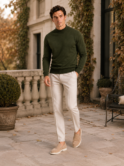 Henri | Slim Fit Mock Neck Knit Sweater