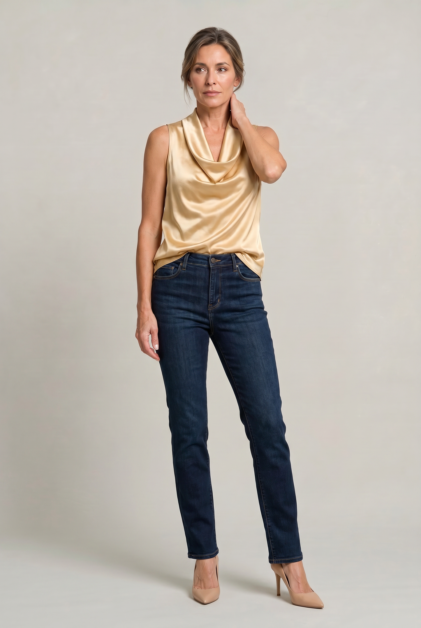 Noemie | Women's Cowl Neck Cami Top