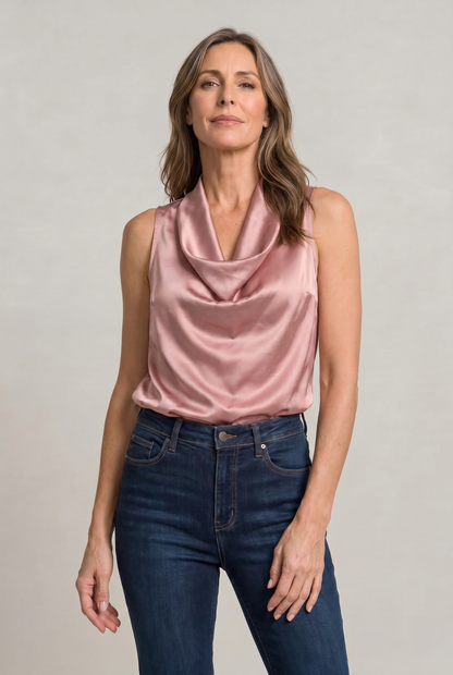 Noemie | Women's Cowl Neck Cami Top