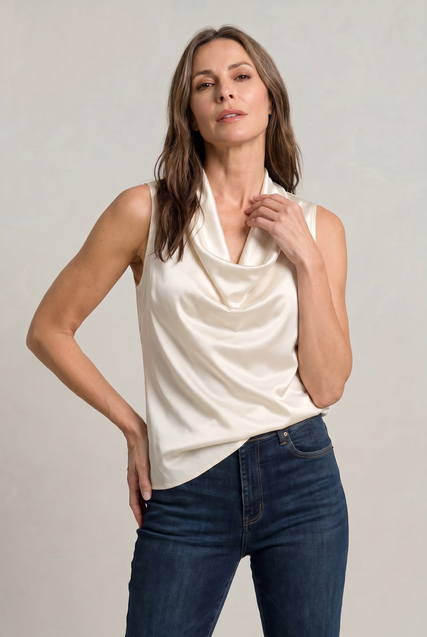Noemie | Women's Cowl Neck Cami Top