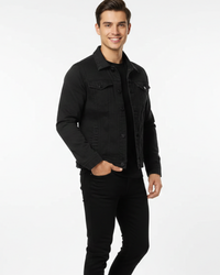 Axel | Rugged Denim Jacket Buttoned Chest Pockets