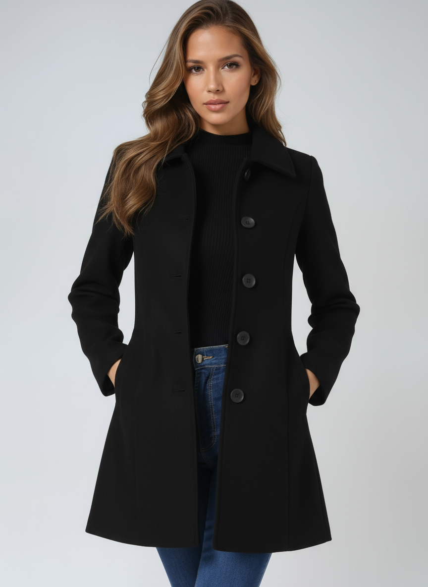 Elyra | Single Breasted Winter Trench Coat