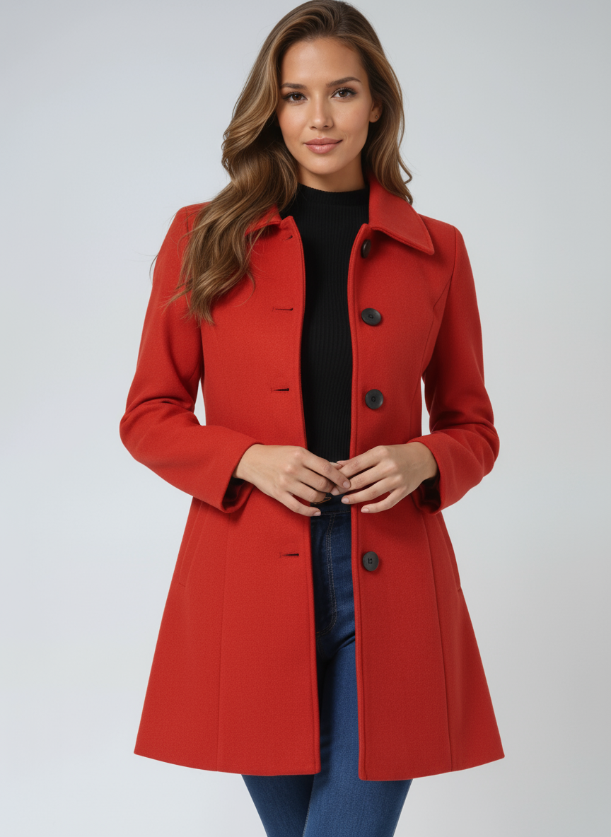Elyra | Single Breasted Winter Trench Coat