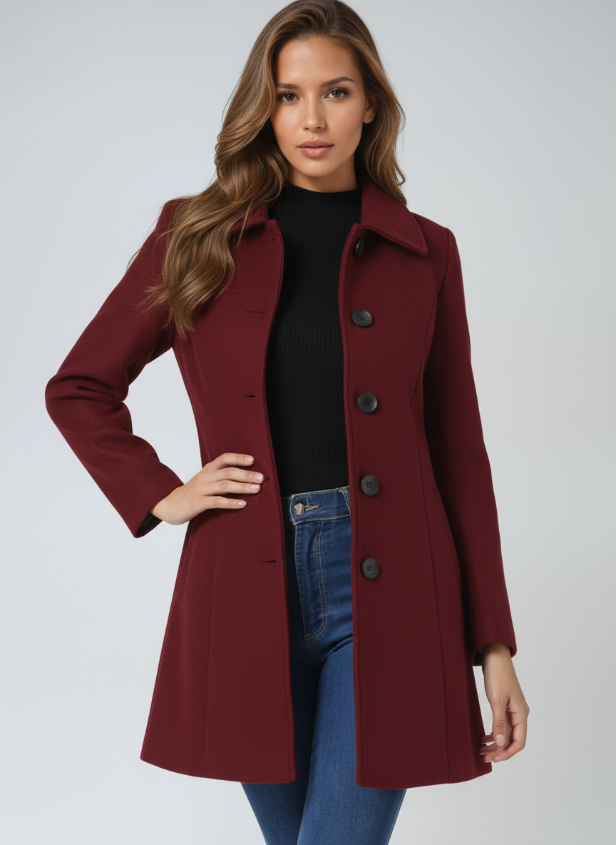 Elyra | Single Breasted Winter Trench Coat