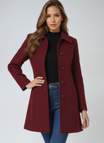 Elyra | Single Breasted Winter Trench Coat