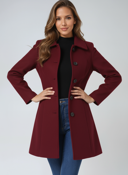 Elyra | Single Breasted Winter Trench Coat