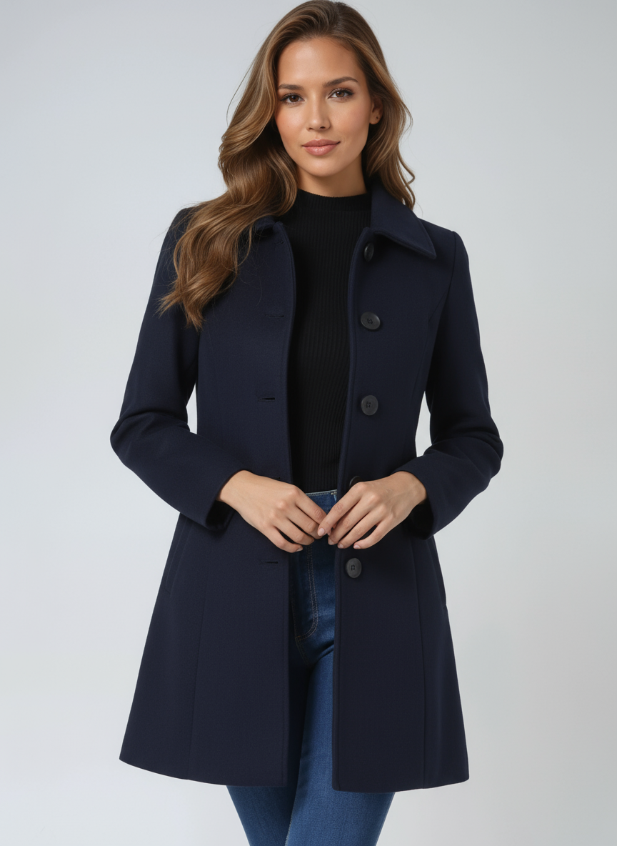 Elyra | Single Breasted Winter Trench Coat