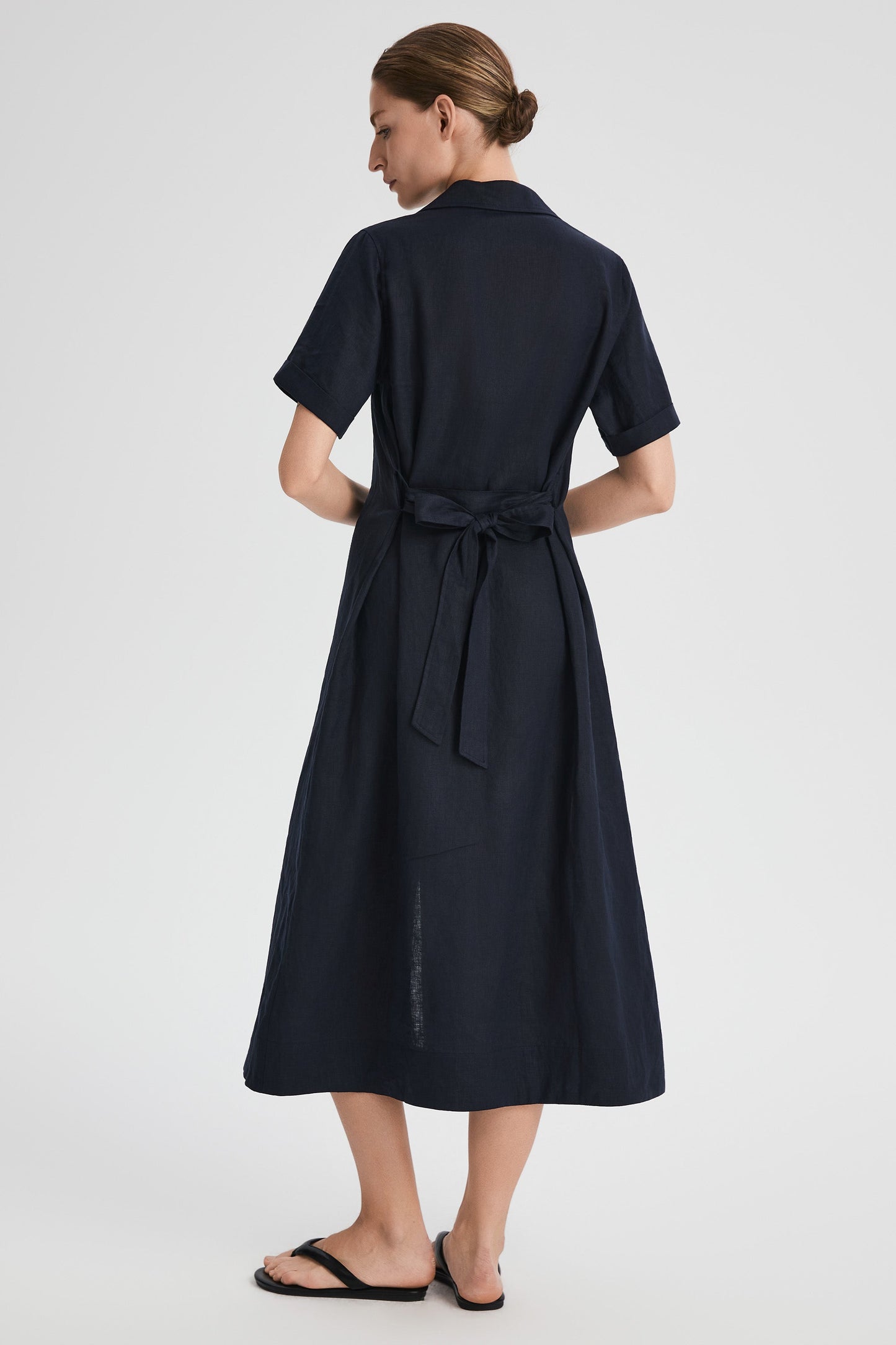 Brigitte | Classic Linen Maxi Dress