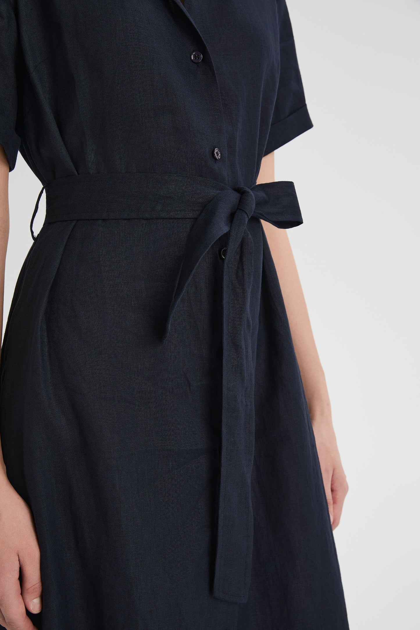 Brigitte | Classic Linen Maxi Dress