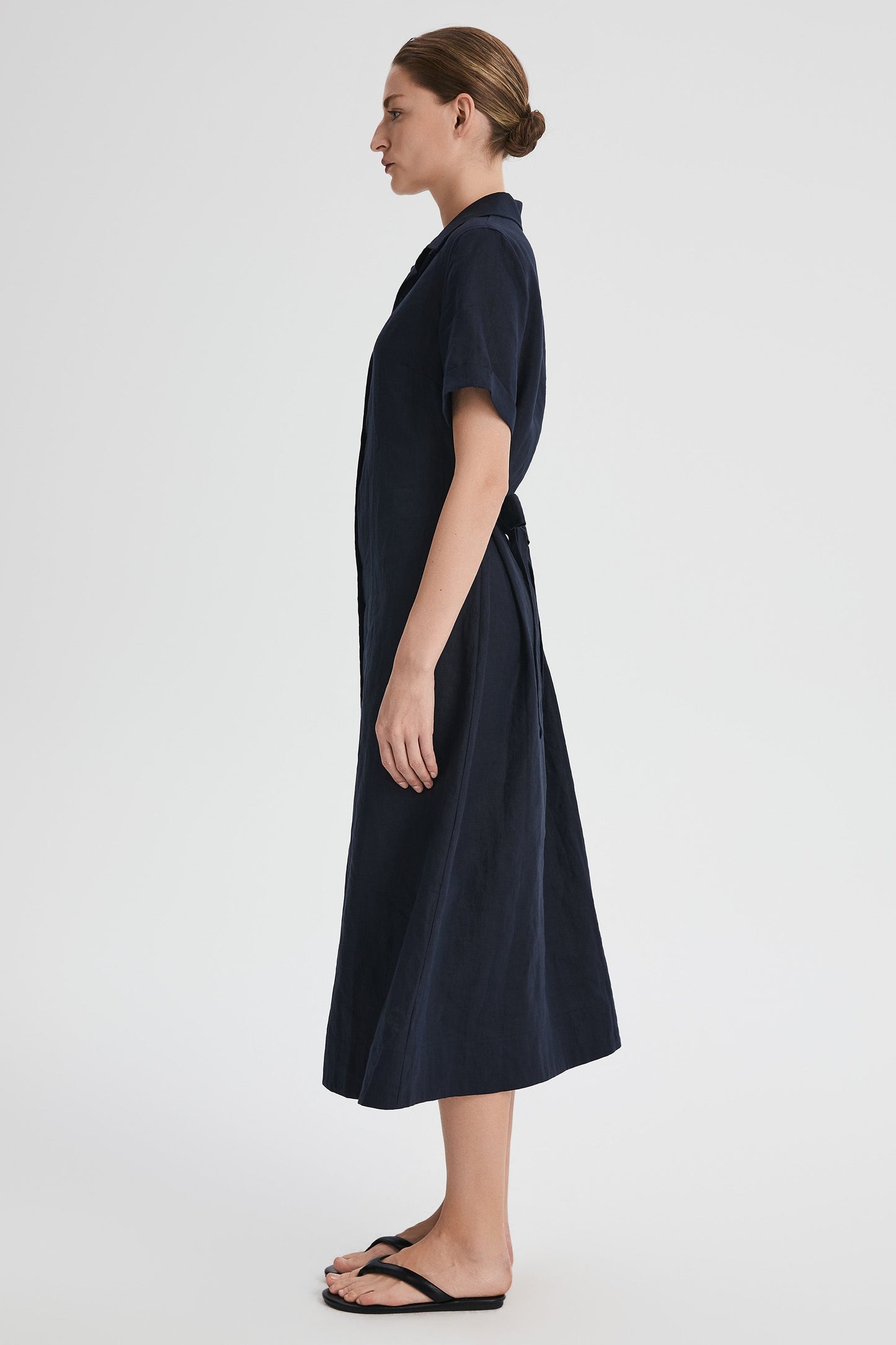 Brigitte | Classic Linen Maxi Dress