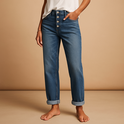 Elvyn | Loose Fit High Waisted Jeans