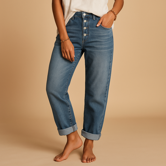 Elvyn | Loose Fit High Waisted Jeans