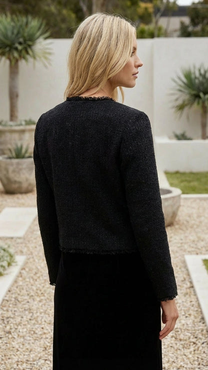 Selmira | Cropped Jacket Single Breasted with Pockets