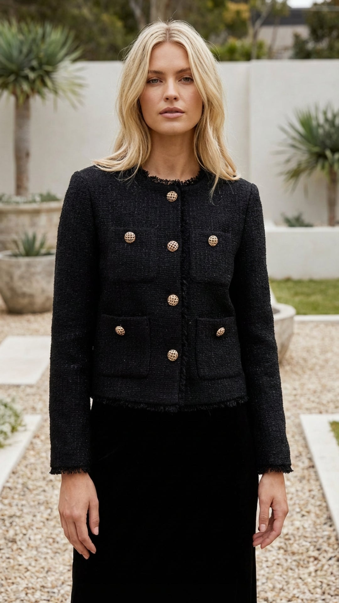 Selmira | Cropped Jacket Single Breasted with Pockets
