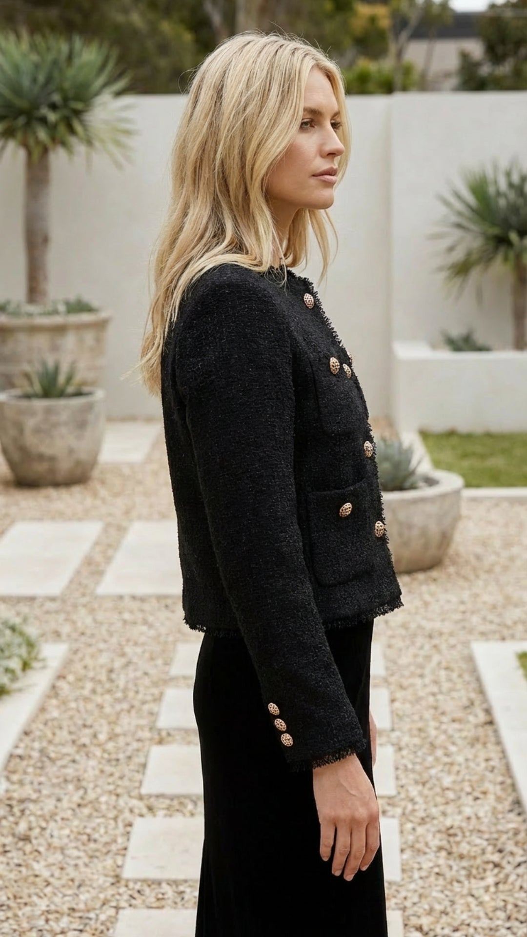 Selmira | Cropped Jacket Single Breasted with Pockets