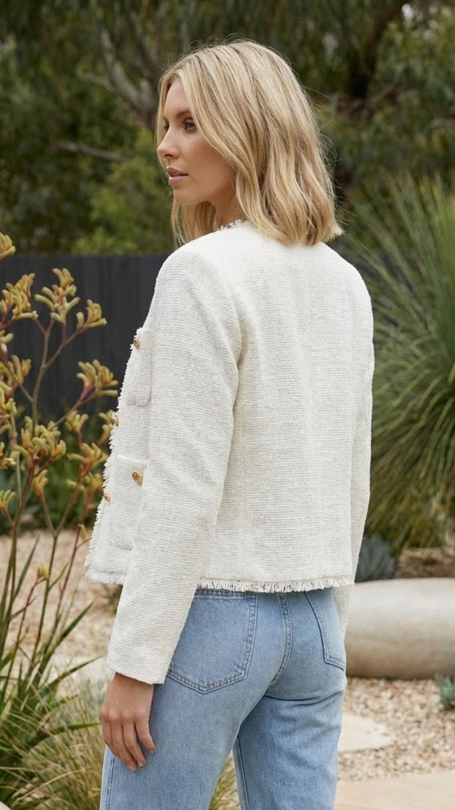 Selmira | Cropped Jacket Single Breasted with Pockets