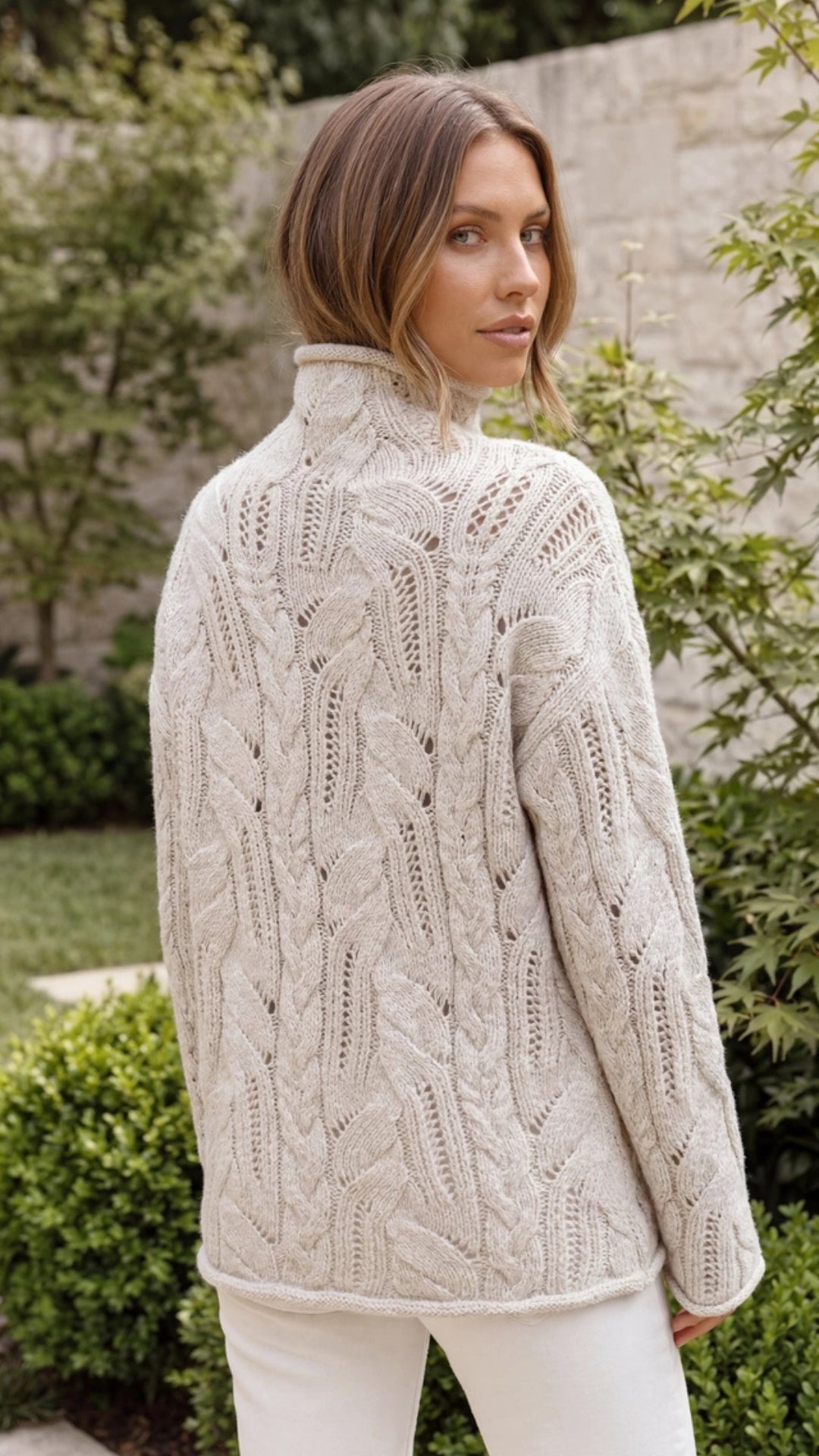Calyra | Cable Knit Turtleneck Sweater