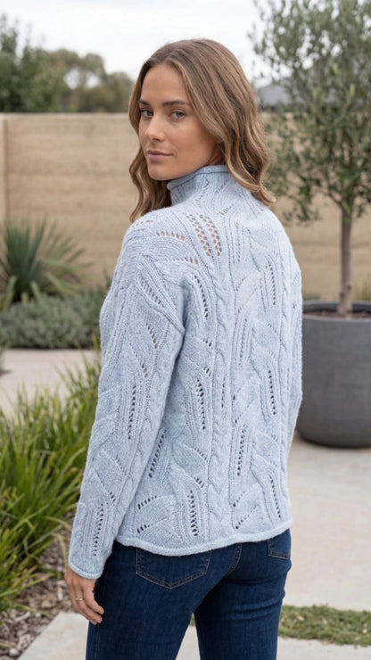 Calyra | Cable Knit Turtleneck Sweater