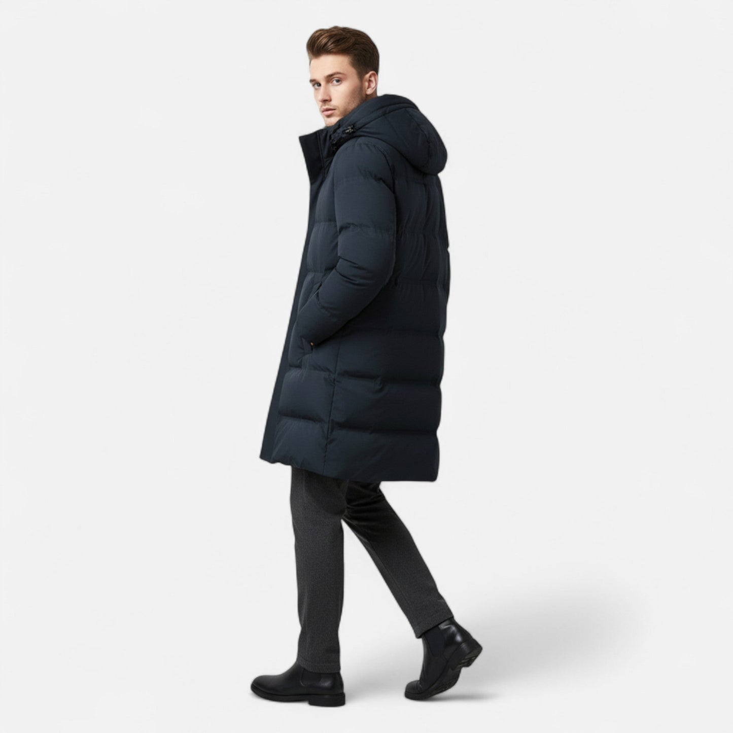 Mason | Men's Longline Hooded Puffer Coat