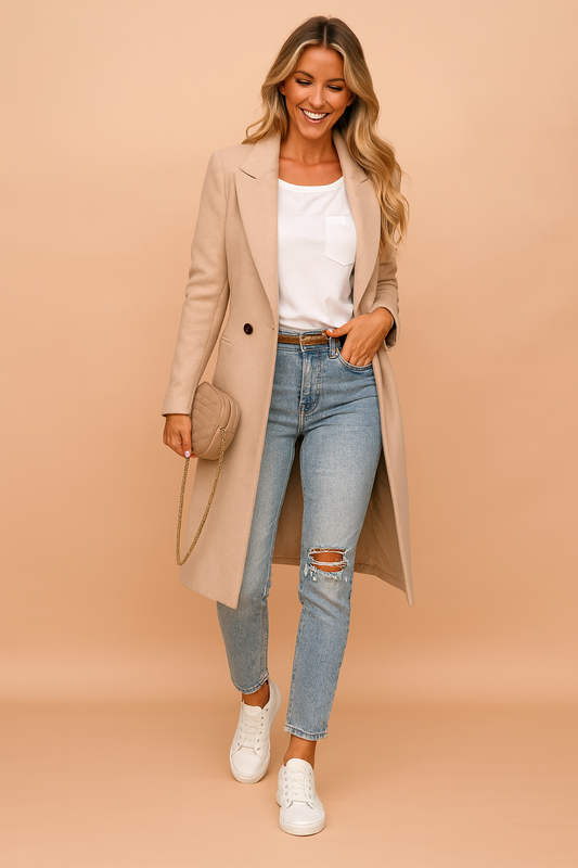 Soreva | Classic Double Breasted Wool Coat