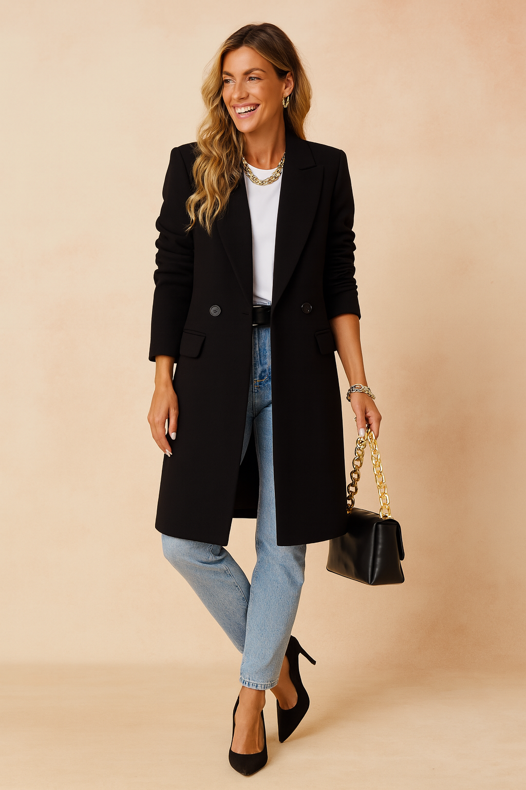 Soreva | Classic Double Breasted Wool Coat