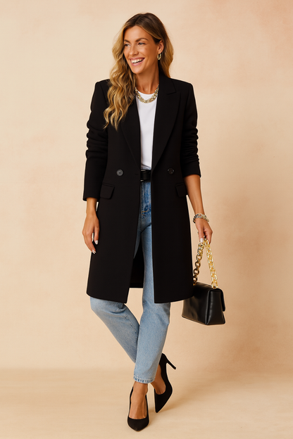 Soreva | Classic Double Breasted Wool Coat