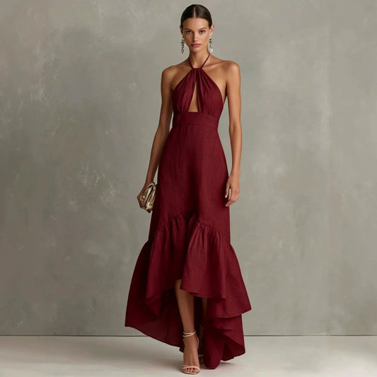 Maelle | Women's Halter Neck Maxi Dress