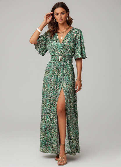 Coralie | Women's Wrap Wedding Guest Maxi Dress