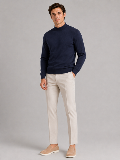 Henri | Slim Fit Mock Neck Knit Sweater
